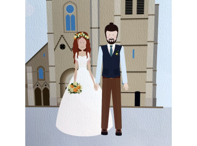 illustration personnalisée mariage